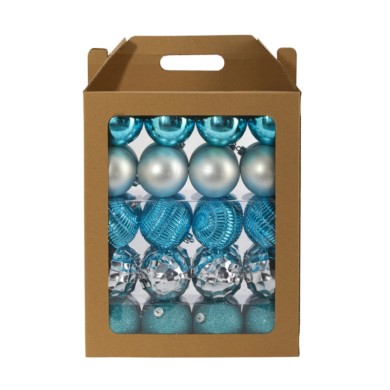 Ensemble de boules de Noël 40 pièces, bleu