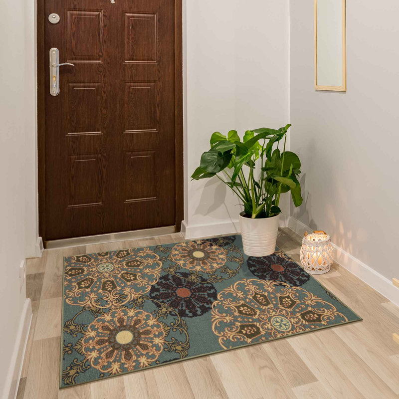 Tapis boho antidérapant lavable à la machine pour le salon, le couloir, Tapis de couloir 20 po x 59 po