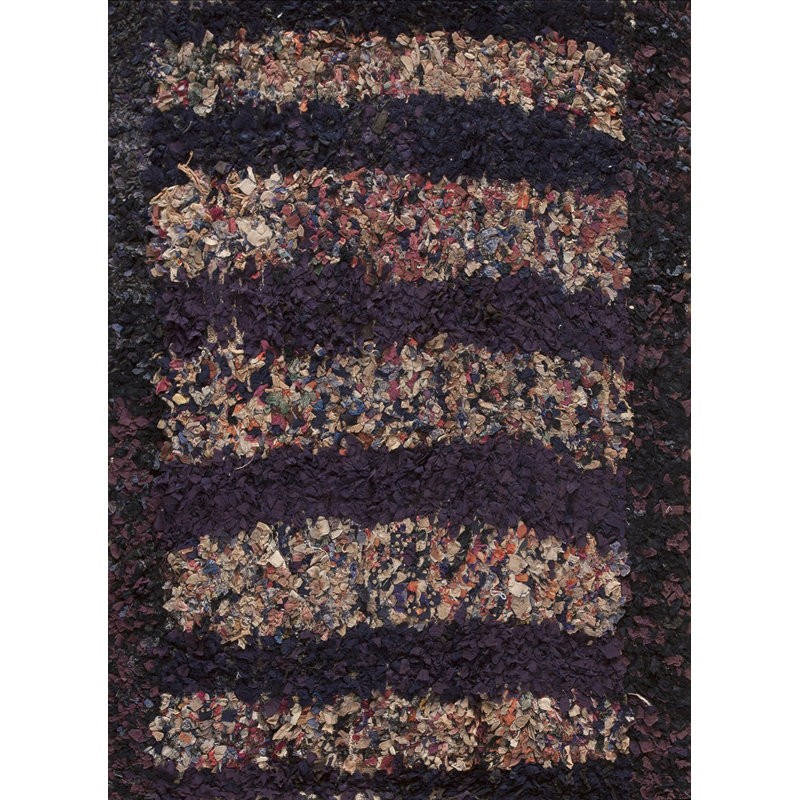 Antique American Rag Rug Small Scatter Size Wool Multicolor
