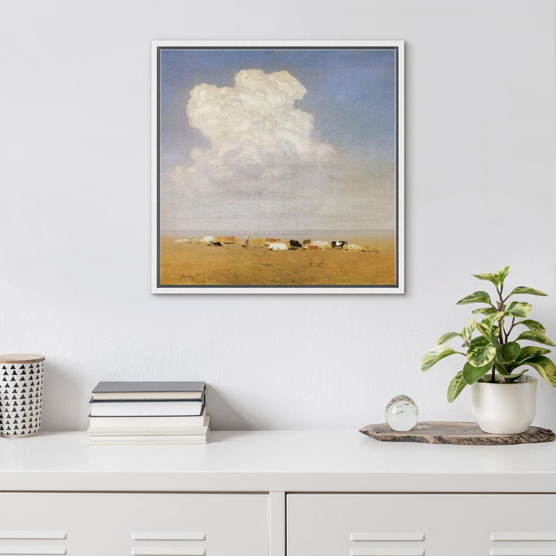«Cloudy», reproduction sur toile, H 24 po x l 24 po, Blanc