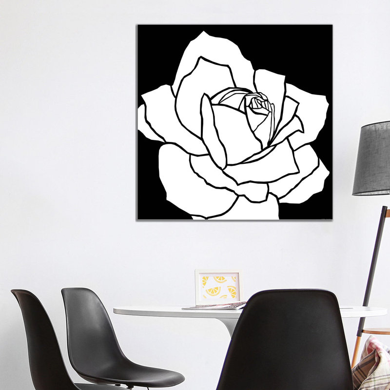 White Rose by Art Mirano - Wrapped Canvas Painting, 93.98 cm H x 93.98 cm W
