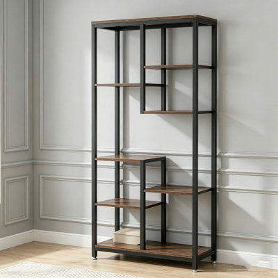 Bibliothèque industrielle à 8 tablettes ouvertes