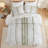 3 PCS King/Cal King Cotton Printed Comforter Set with Chenille Sage/Ivory
