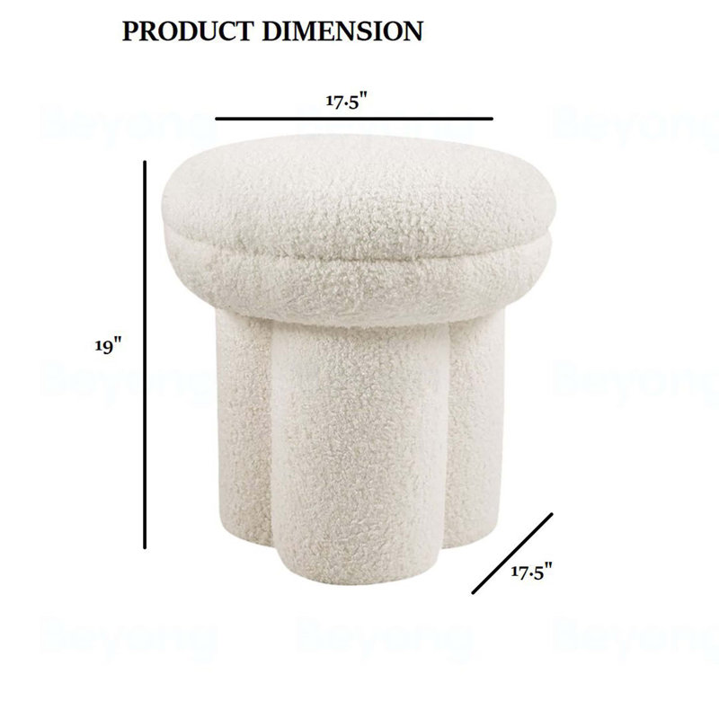 Chaise d'appoint à plateau rond de style contemporain avec base piédestal, pour les salons modernes et les sièges confortables.