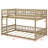 Modern Bunk Bed with Convenient Ladder and Safety Guardrails-899420873