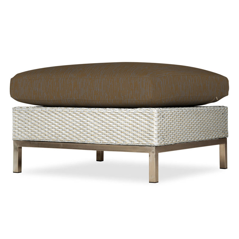 Elements Outdoor Ottoman, Cottage Pepper, Antique White
