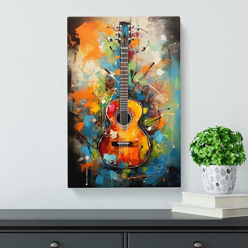Guitar Gestural - Print, 60cm H x 40cm W x 3cm D