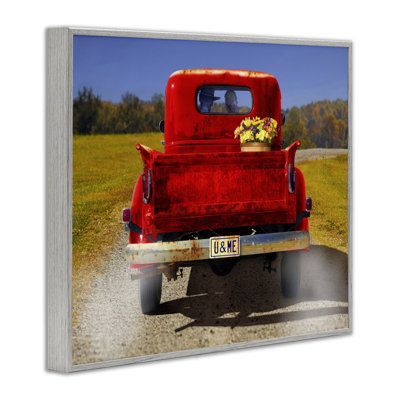  Cowboy in Red Truck Giclee Art by Michael Quackenbush