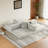 78.8'' Corduroy Convertible Sofa Bed Upholstered Sleeper Sofa with Armrest and Pillow-1147780587