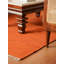 Tapis kilim en laine tissés à la main et à plat Alithea - 9 pi x 12 pi, de couleur orange foncé, motif uni uni, tapis faits à la main et à poils courts pour salon, chambre à coucher-27436279-126643371