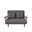 Fauteuil convertible 5-en-1 de 46 po pour deux personnes - Dossier réglable à 5 positions avec coussin, canapé-lit compact pour salon, chambre à coucher et bureau (l 71,6 po x P 46 po)-1627139623