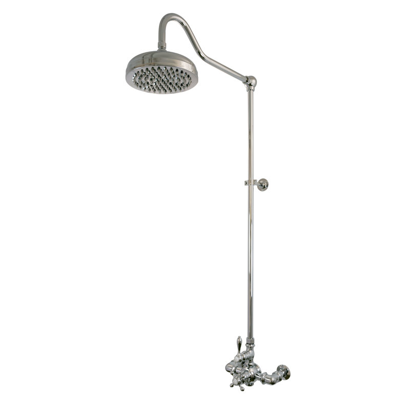 Exposed Thermostatic Shower System by Strom Living P0901M, Matte Nickel