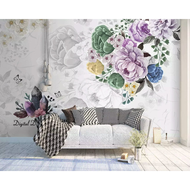 Murale rétro Hombach, L 114 po x l 204 po