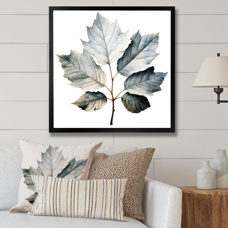 Laisser la silhouette en argent III, H 30 po x l 30 po x P 1 po, Cadre simple noir