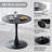 3 Piece Dining Room Round Table and Teddy Chairs Set-679603861-679604075