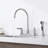 8 Inch Stainless steel 2-Handle Brushed Nickel Kitchen Faucet with Pull Out SideSprayer