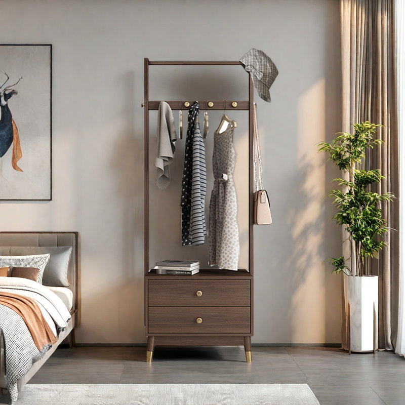 Coat Rack Multi-Layer Open Storage Stainless Steel