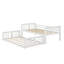 Lit superposé à plancher bas simple au-dessus d'un lit simple avec glissade Cadre de lit superposé en bois avec échelle-1826861095