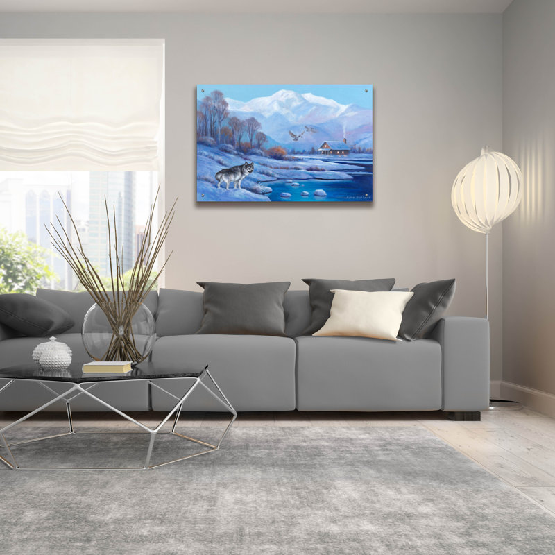 «Natures Gift to Winter» par John Zaccheo, art mural en verre acrylique, H 16 po x l 24 po x P 0,2 po