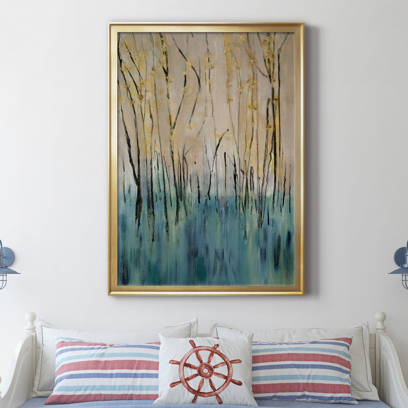 Mountain Air - Peinture sur toile encadrée, H 22,5 po x l 30,5 po x P 1,5 po, Cadre doré