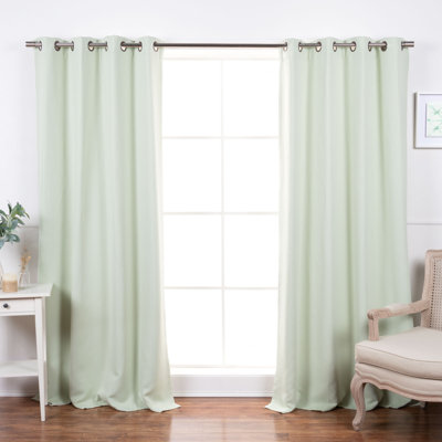 Adina Sevan Solid Thermal Grommet Curtain Panels