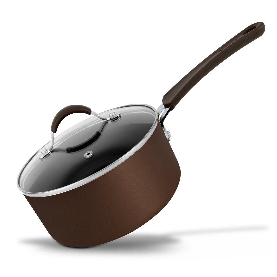 NutriChef 1.5 qt. Non-Stick Aluminum Saucepan with Lid NutriChef 