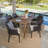 Gerber 6 - Person Acacia Wicker Patio Dining Set with Rectangular Table