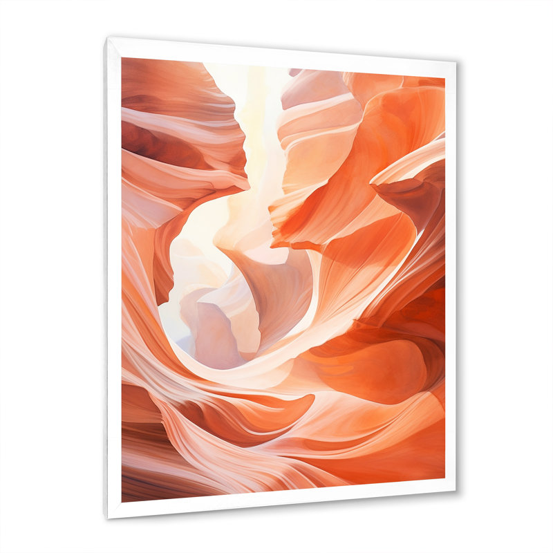 Canyon Antelope liquide Art II - impression sur toile Canyon, Cadre photo blanc, H 20 po x l 12 po x P 1 po