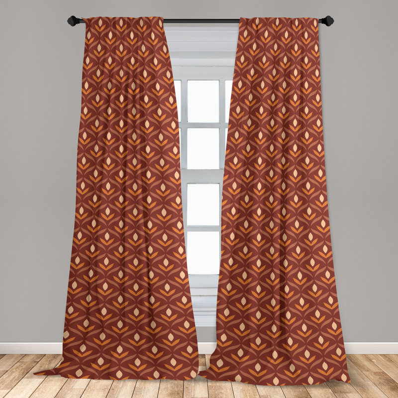 Vriti Semi Sheer Curtain Pair, 28" W x 84" L
