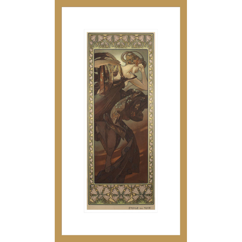 La lune et les étoiles: étude pour «The Evening Star» (1902) par Alphonse Mucha, H 21,75 po x l 11,88 po