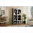Cabinets | Set of 2 5-Tier 72" Farmhouse Two-Tone Adjustable Shelf Storage Bookcases, Slate Gray | Particle Board+MDF | Rustic/Lodge