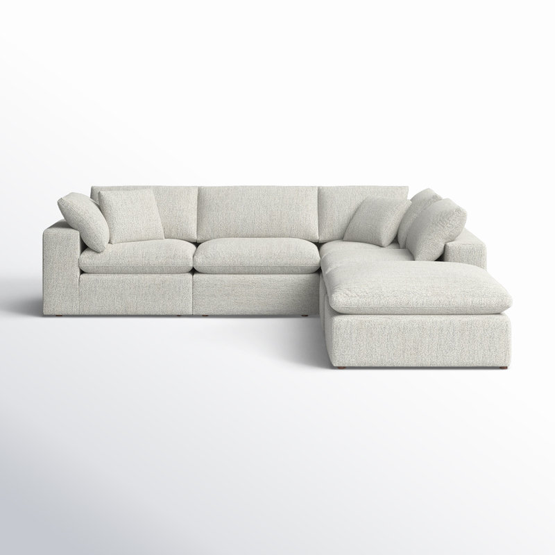 Armand 5 - Piece Performance Fabric Modular Sectional, Light Gray Livesmart®