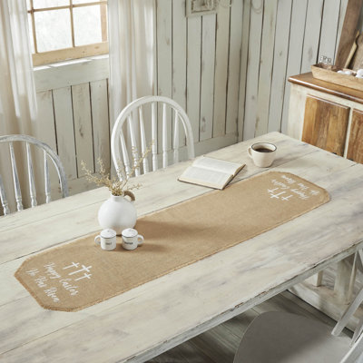 Celebrate Grace Jute Burlap Happy Easter Runner
