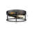 Transitional 2 Light Iron Round Flush Mount-221549513
