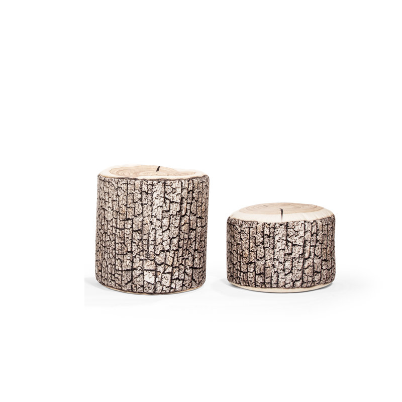 Ira Velvet Pouf, 11" H x 19" W x 19" D