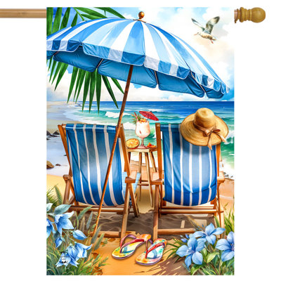 Beach Chairs House Flag