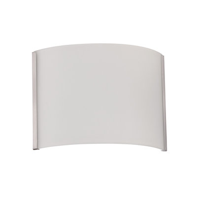 1 Light - Curved Vanity Fixture - Bright Satin Nickel