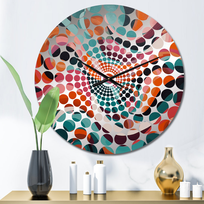 Horloge murale Tink - Abstract Mid-Century, Médium