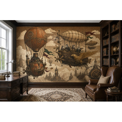 Décoration murale amovible en forme de ballon à air chaud