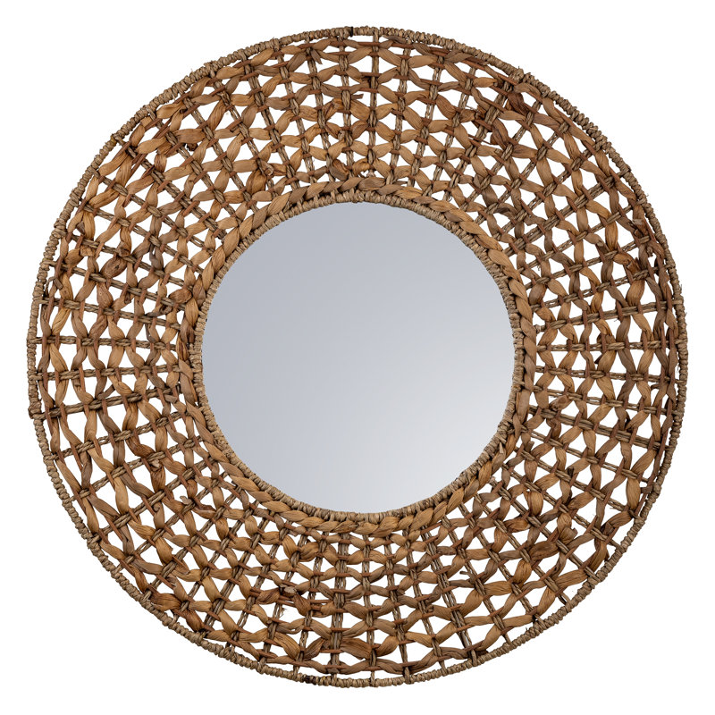 Garley Rattan Flat Wall Mirror
