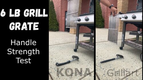 Kona Safe/Clean Ceramic Nylon Grill Brush with Scraper - Metal Bristle Free - Silver
