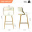 (ENSEMBLE de 2) tabourets de bar à hauteur de comptoir 26 po Corduroy-125535992
