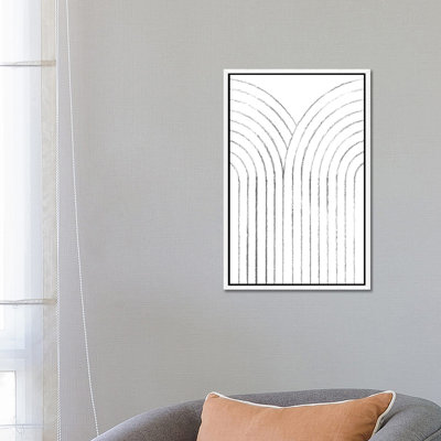 Rainbow Style Line Art by Whales Way - Print on Canvas