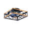 Ventilateur de plafond avec luminaire encastré avec pales PC de 22,6 pouces classique or chambre salon cuisine