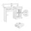 Bureau d'ordinateur Modern E1 15MM