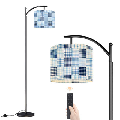 Lampe sur pied à arc avec abat-jour ajustable Collection Plaid