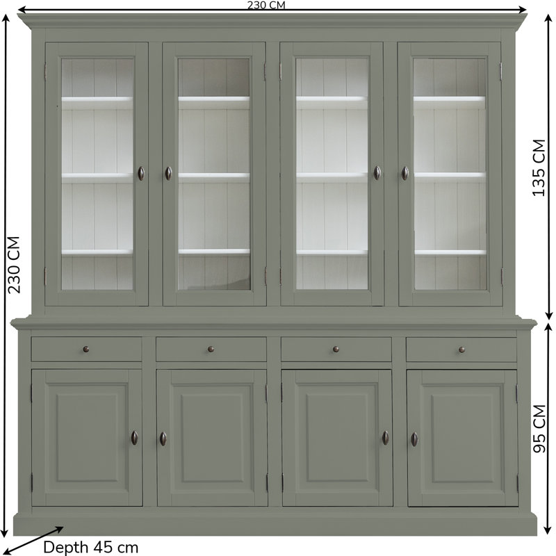 Babak Display Cabinet, Concrete Grey
