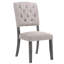 2 chaises d'appoint transitionnelles - lin beige, chêne gris, dossier de style chêne 2-535775019