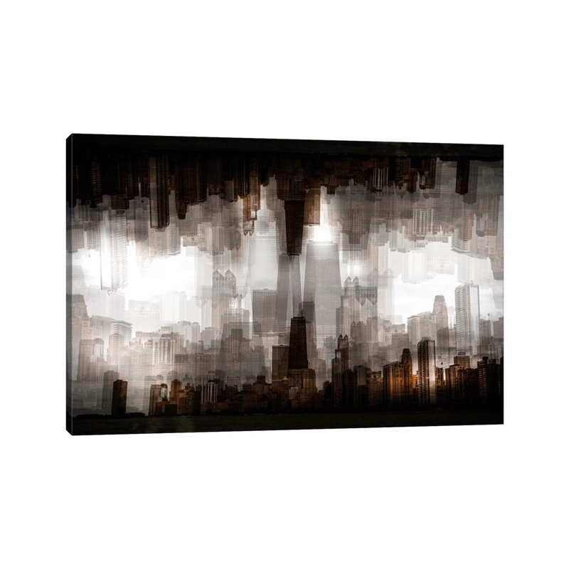 Chicago Skyline 1 Piece Wrapped Canvas Wall Art, 66.04 cm H x 45.72 cm W x 1.91 cm D