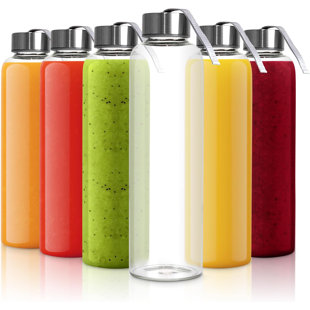 Homearray 18oz. Glass Water Bottle